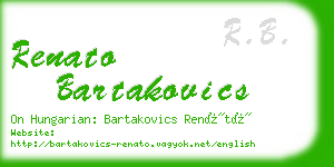 renato bartakovics business card